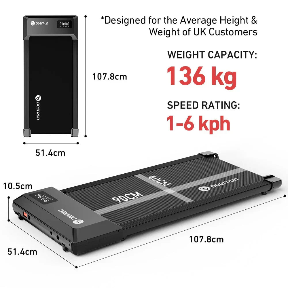 Space-Saving Treadmill | Flat Folding, Whisper-Quiet – Perfect for Apartments & Home Gyms